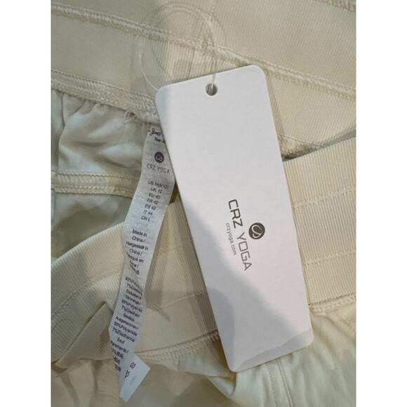 CRZ Yoga Casual Pants White Apricot - Cream Women's Size M (8-12) - Picture 4 of 9